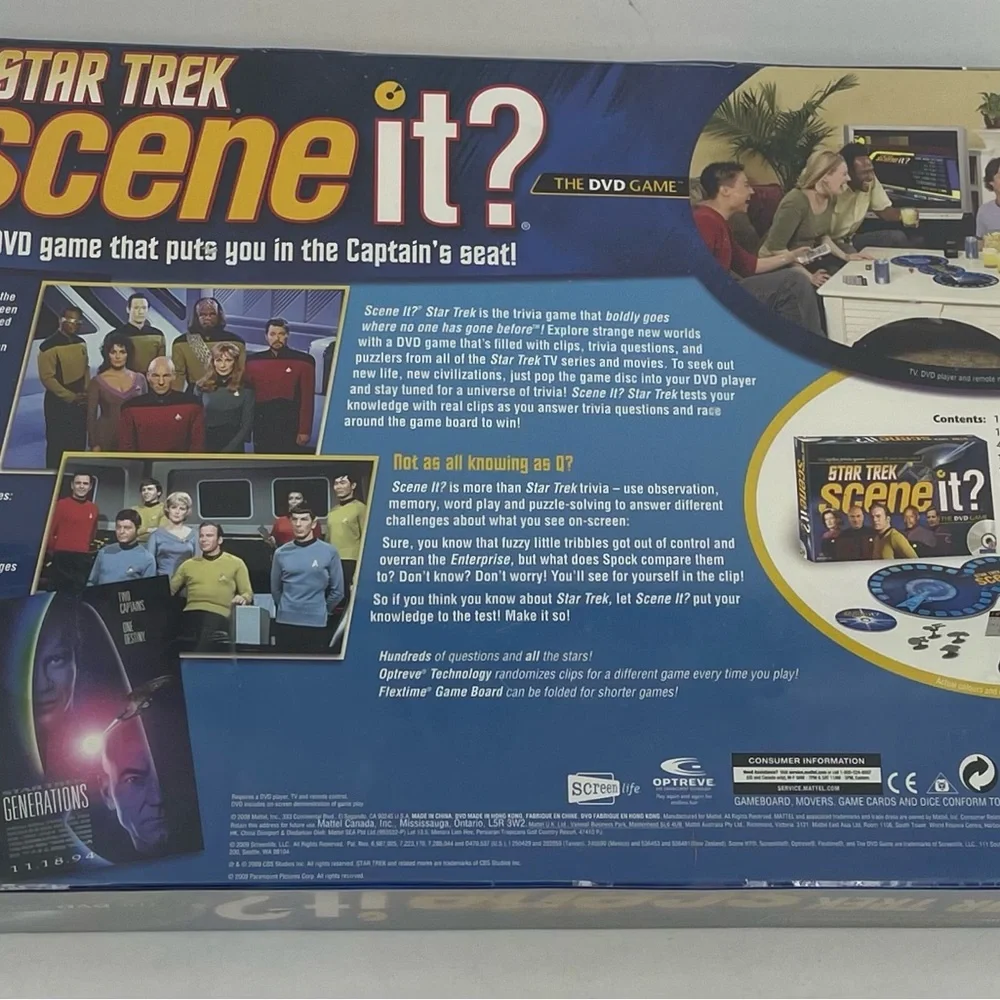 Star Trek Scene It‎ The DVD Game Mattel Trivia Board Game 2008 All Series New